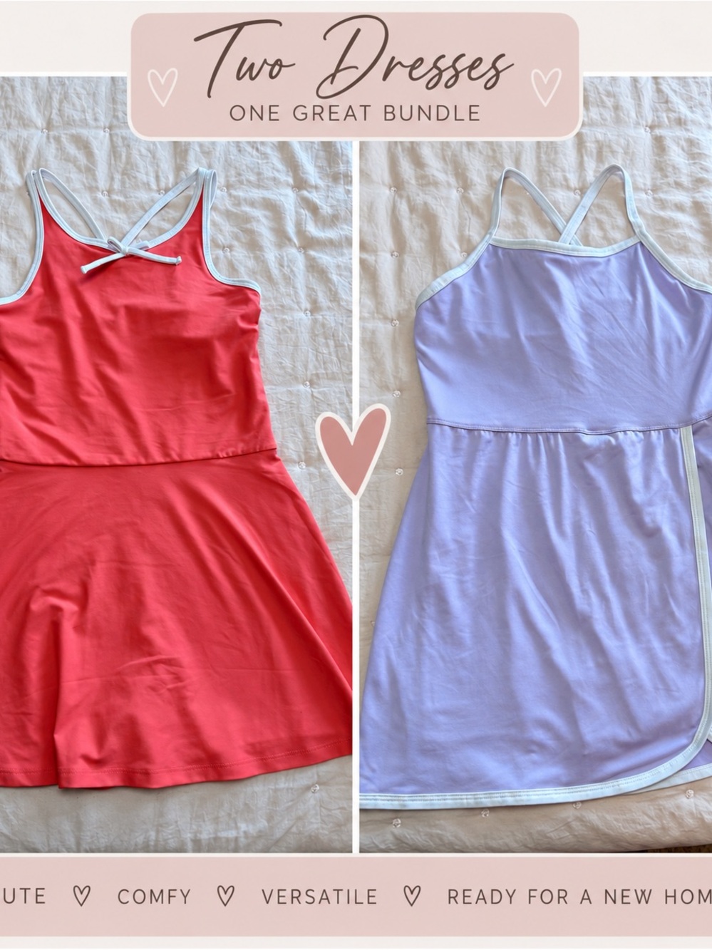 💜Set of 2 Girls Activewear Dresses Size XL💜